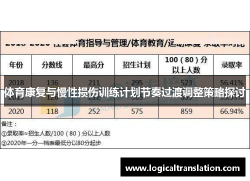 体育康复与慢性损伤训练计划节奏过渡调整策略探讨